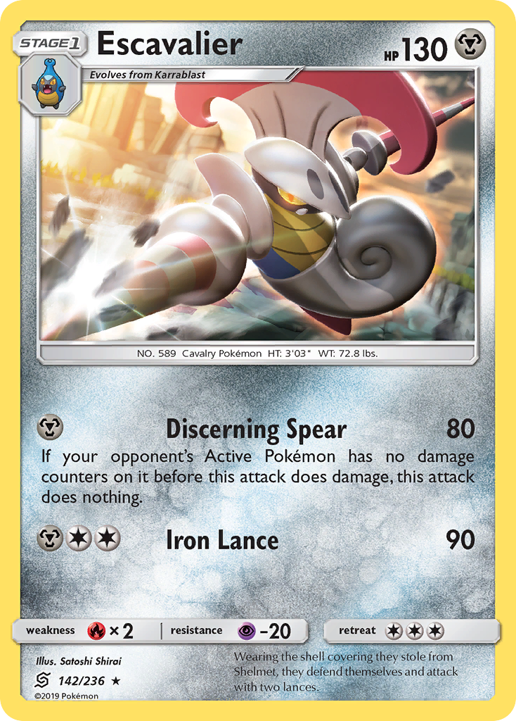 Escavalier (142/236) [Sun & Moon: Unified Minds] | Good Games Cannington