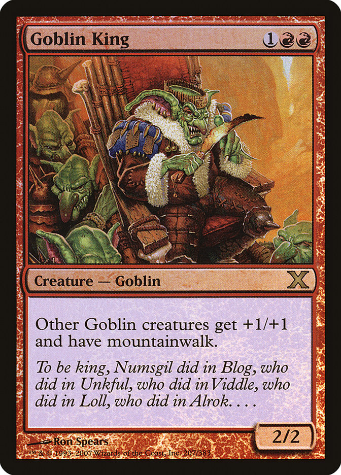 Goblin King (Premium Foil) [Tenth Edition] | Good Games Cannington