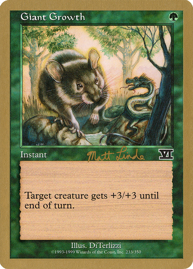 Giant Growth (Matt Linde) [World Championship Decks 1999] | Good Games Cannington