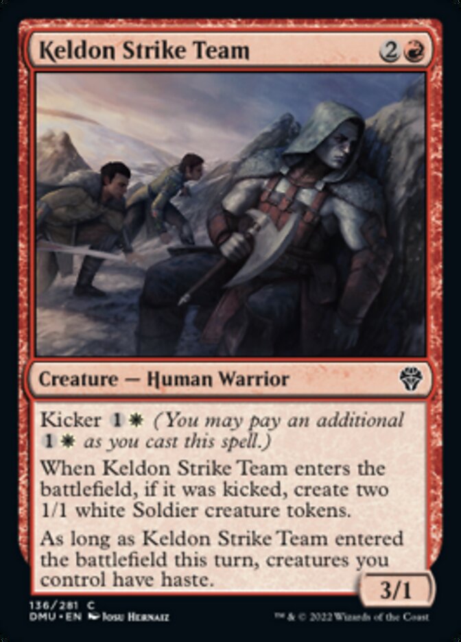 Keldon Strike Team [Dominaria United] | Good Games Cannington