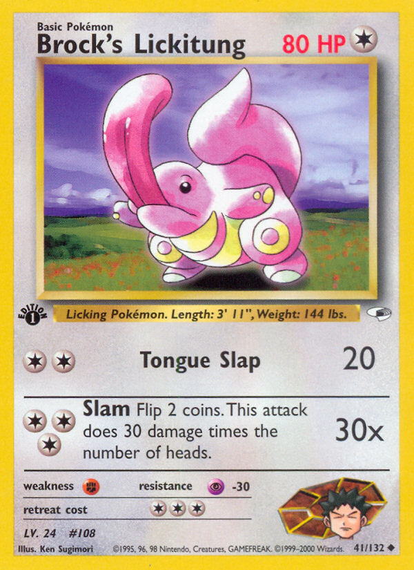 Brock's Lickitung (41/132) [Gym Heroes 1st Edition] | Good Games Cannington