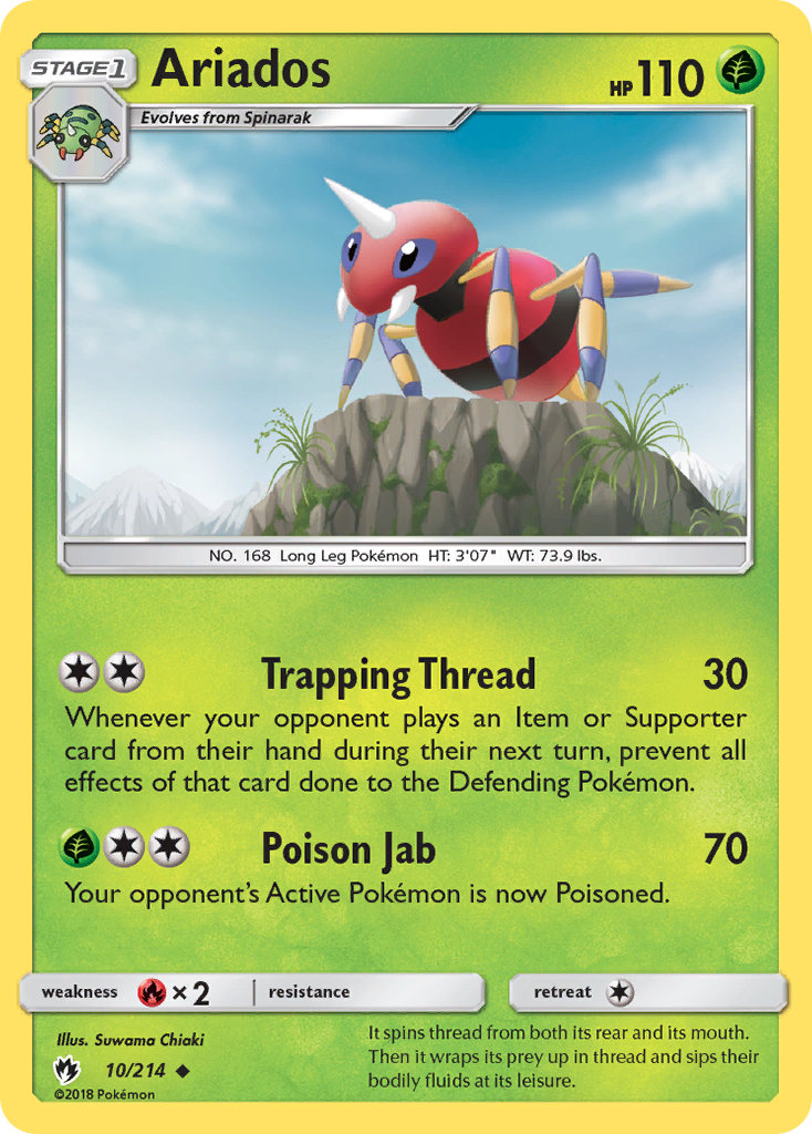 Ariados (10/214) [Sun & Moon: Lost Thunder] | Good Games Cannington