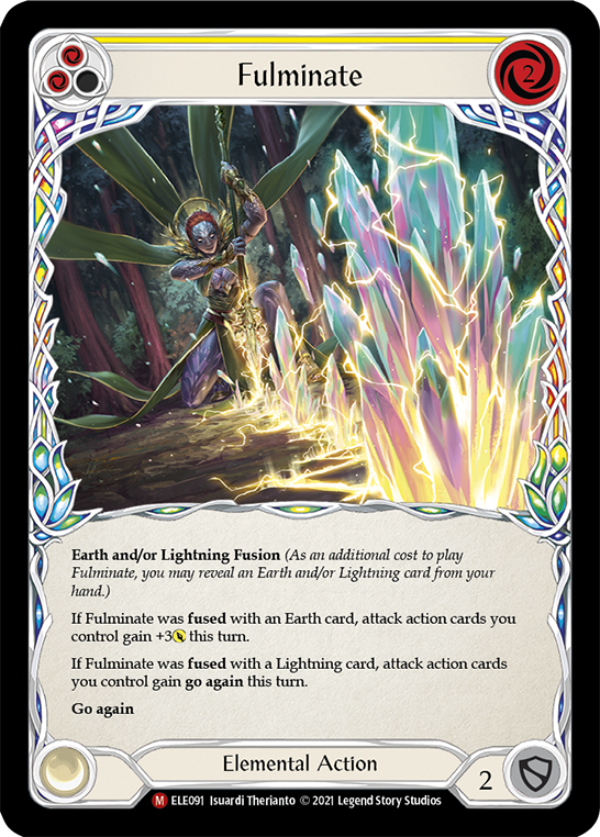 Fulminate [ELE091] (Tales of Aria)  1st Edition Rainbow Foil | Good Games Cannington