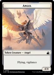 Saproling // Angel (0003) Double-Sided Token [Ravnica Remastered Tokens] | Good Games Cannington