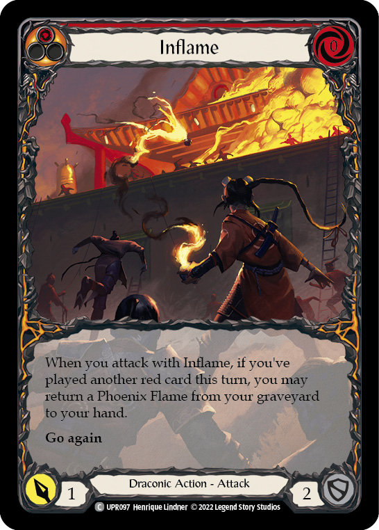 Inflame (Extended Art) [UPR097] (Uprising)  Rainbow Foil | Good Games Cannington