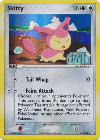 Skitty (41/100) (Stamped) [EX: Crystal Guardians] | Good Games Cannington