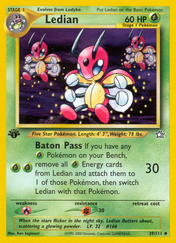 Ledian (39/111) [Neo Genesis 1st Edition] | Good Games Cannington