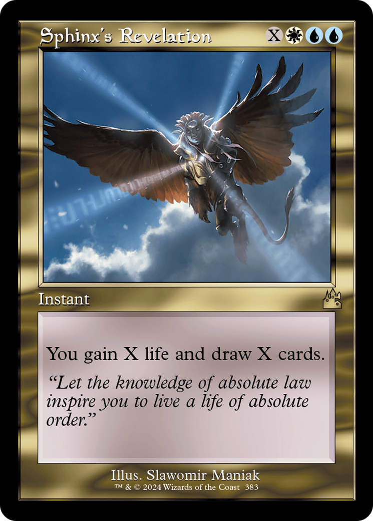 Sphinx's Revelation (Retro Frame) [Ravnica Remastered] | Good Games Cannington