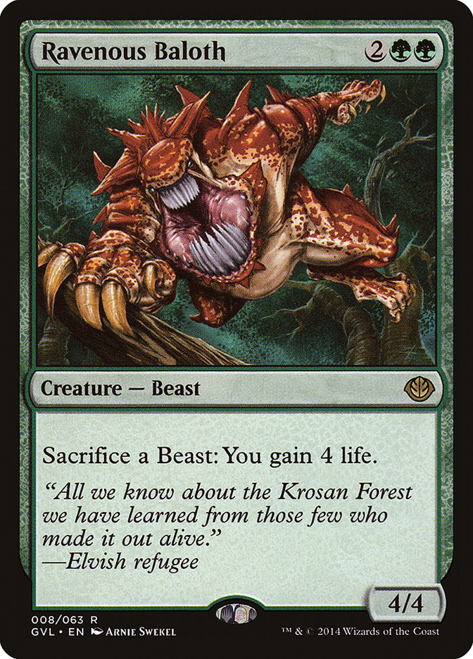 Ravenous Baloth (Garruk vs. Liliana) [Duel Decks Anthology] | Good Games Cannington