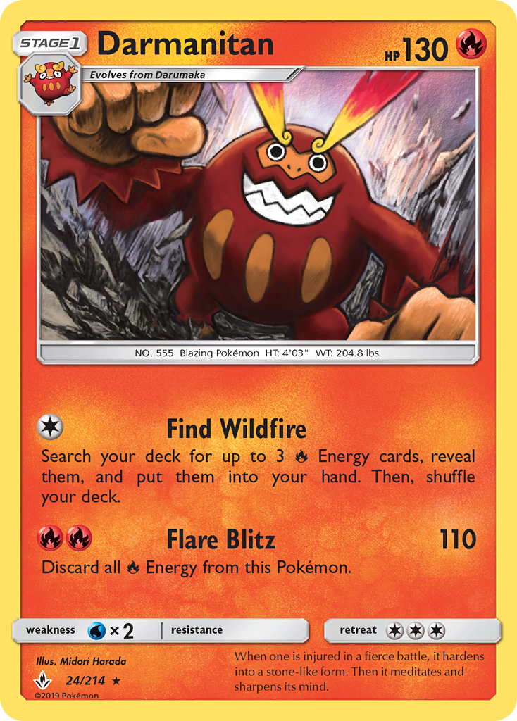 Darmanitan (24/214) [Sun & Moon: Unbroken Bonds] | Good Games Cannington