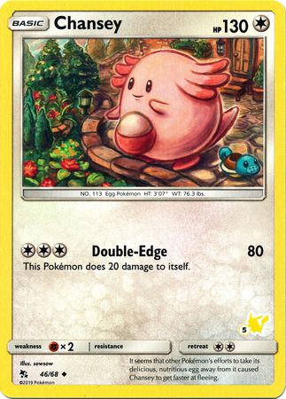 Chansey (46/68) (Pikachu Stamp #5) [Battle Academy 2020] | Good Games Cannington