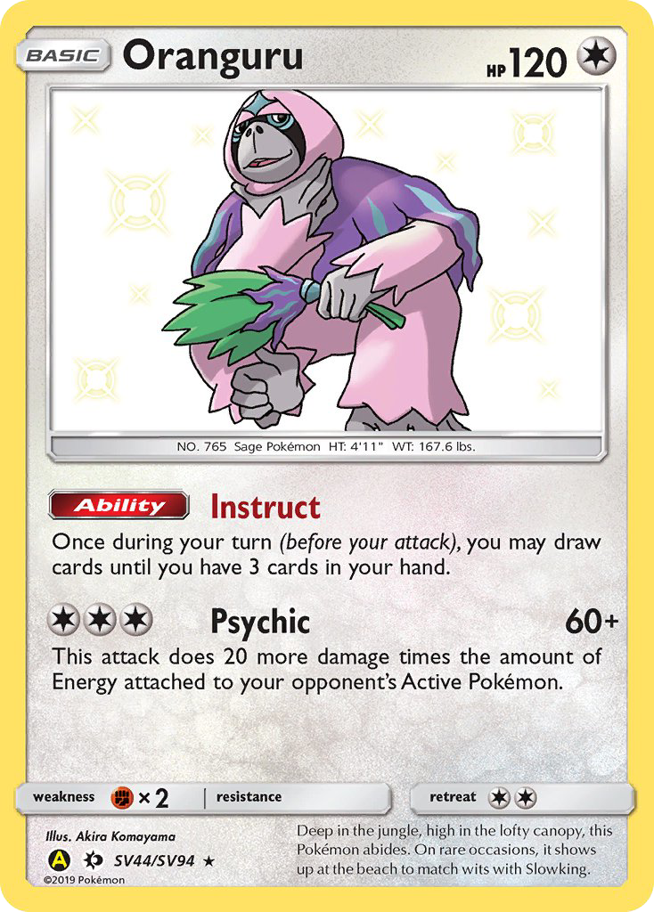 Oranguru (SV44/SV94) [Sun & Moon: Hidden Fates - Shiny Vault] | Good Games Cannington
