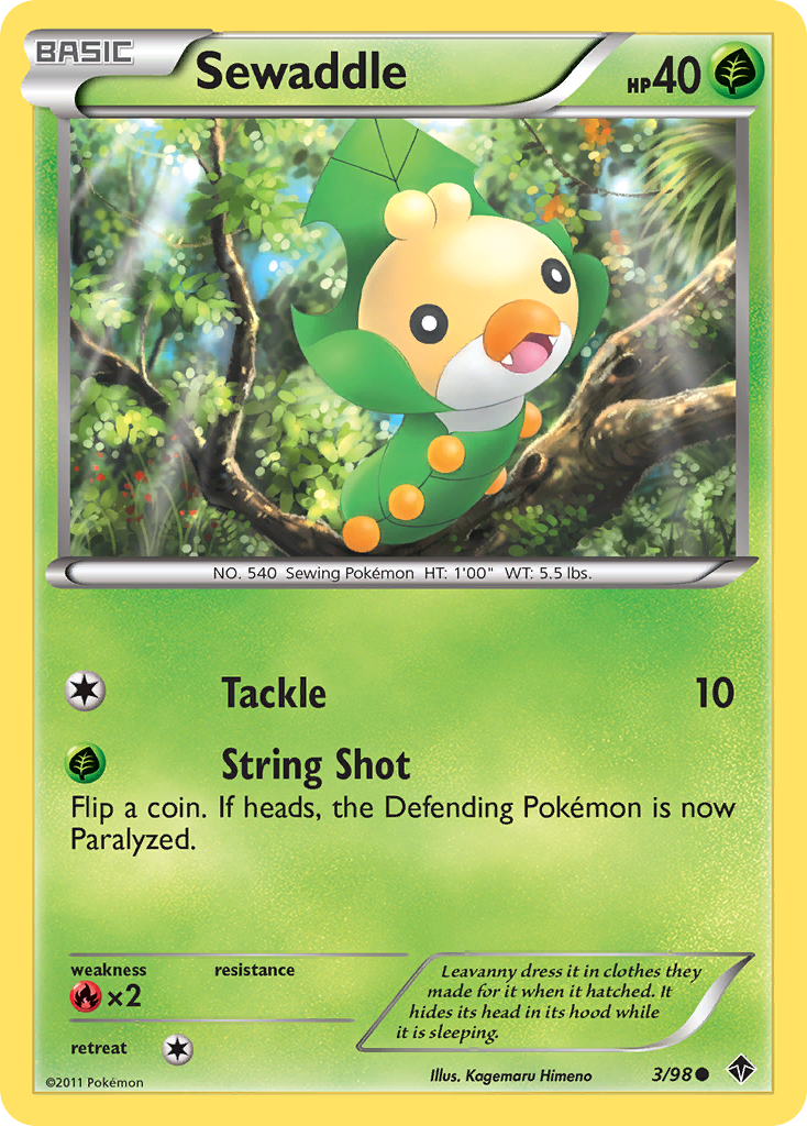 Sewaddle (3/98) [Black & White: Emerging Powers] | Good Games Cannington