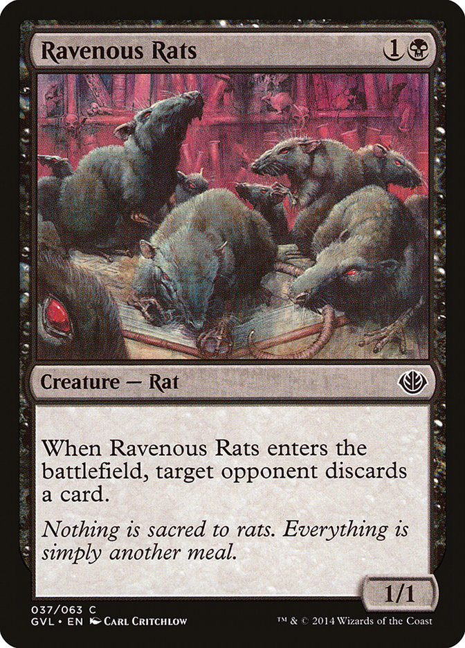 Ravenous Rats (Garruk vs. Liliana) [Duel Decks Anthology] | Good Games Cannington