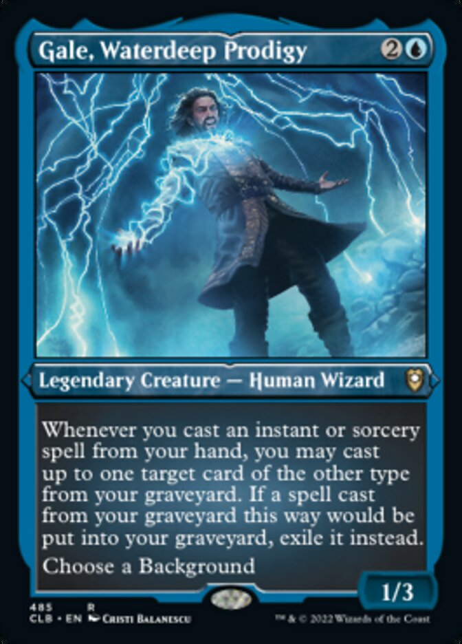 Gale, Waterdeep Prodigy (Foil Etched) [Commander Legends: Battle for Baldur's Gate] | Good Games Cannington