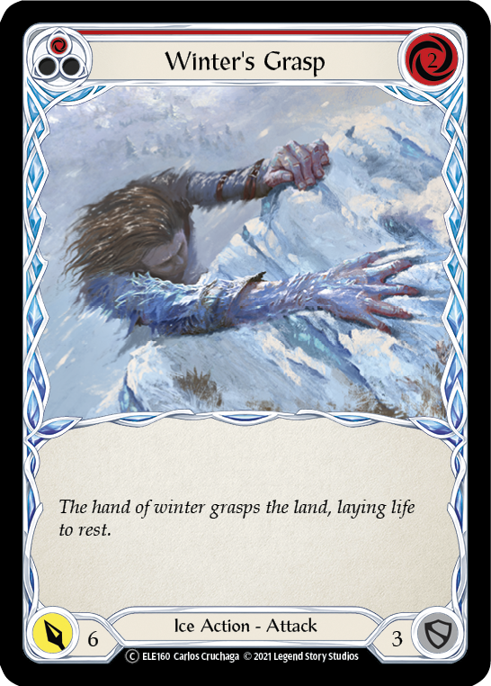 Winter's Grasp (Red) [U-ELE160] Unlimited Rainbow Foil | Good Games Cannington