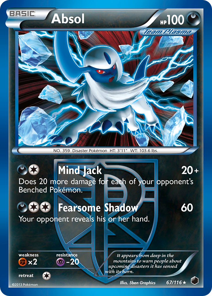 Absol (67/116) [Black & White: Plasma Freeze] | Good Games Cannington