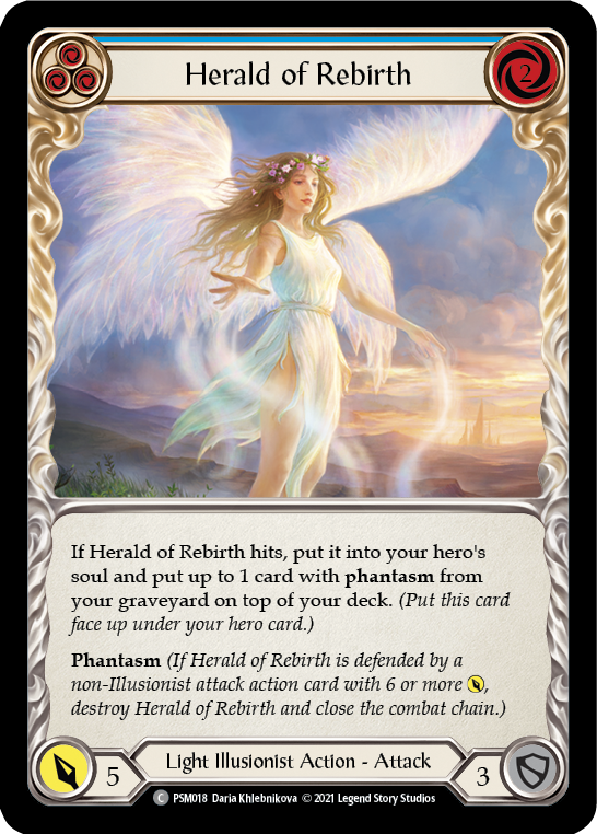Herald of Rebirth (Blue) [PSM018] (Monarch Prism Blitz Deck) | Good Games Cannington