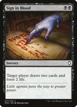 Sign in Blood [Commander Anthology Volume II] | Good Games Cannington