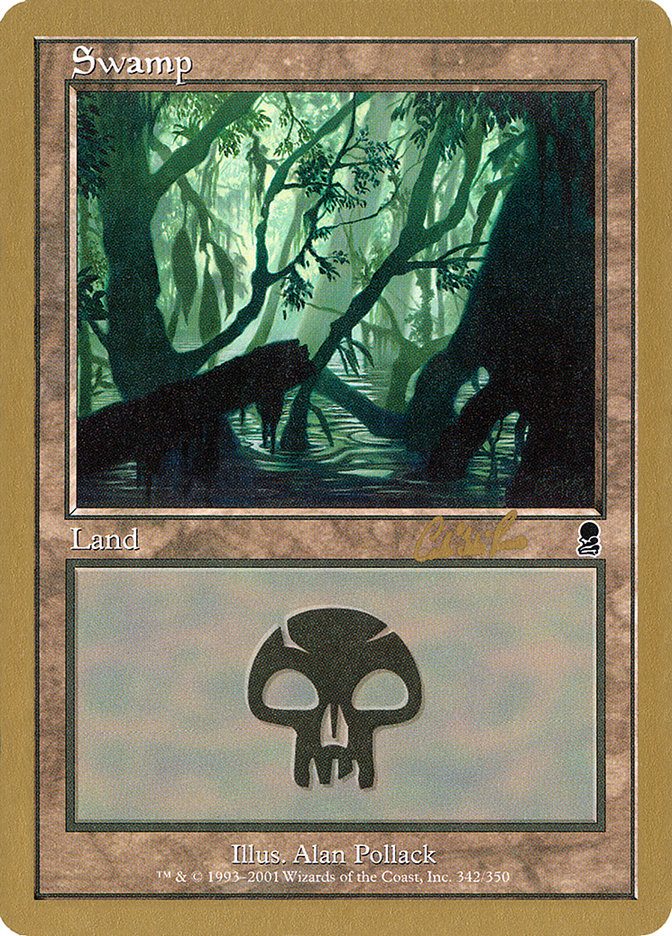 Swamp (cr342) (Carlos Romao) [World Championship Decks 2002] | Good Games Cannington