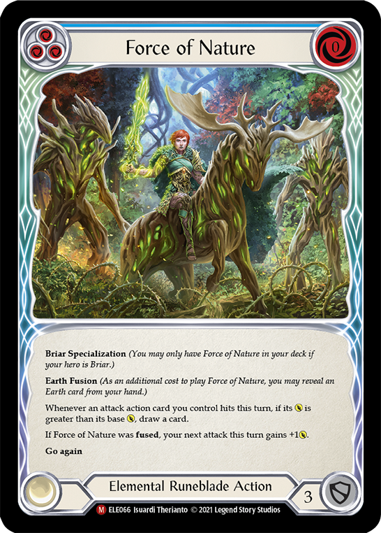 Force of Nature [ELE066] (Tales of Aria)  1st Edition Rainbow Foil | Good Games Cannington