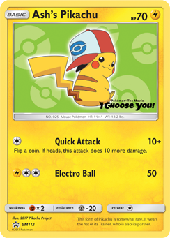 Ash's Pikachu (SM112) [Sun & Moon: Black Star Promos] | Good Games Cannington