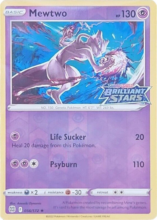 Mewtwo (056/172) (Brilliant Stars Stamped) [Sword & Shield: Brilliant Stars] | Good Games Cannington