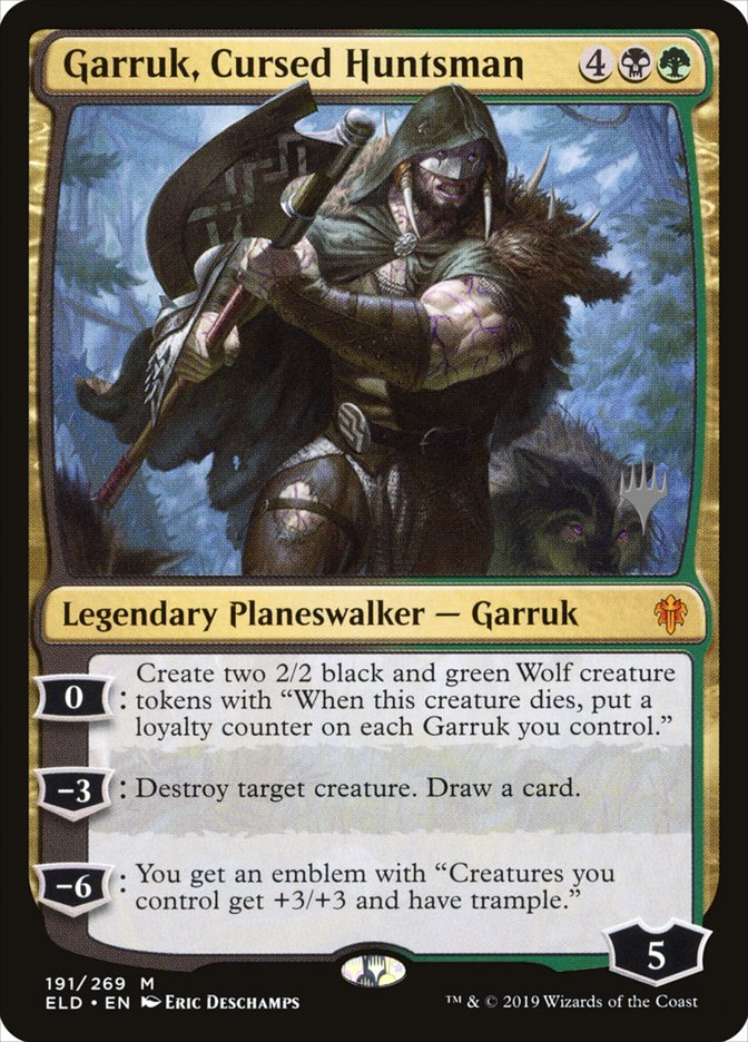 Garruk, Cursed Huntsman (Promo Pack) [Throne of Eldraine Promos] | Good Games Cannington