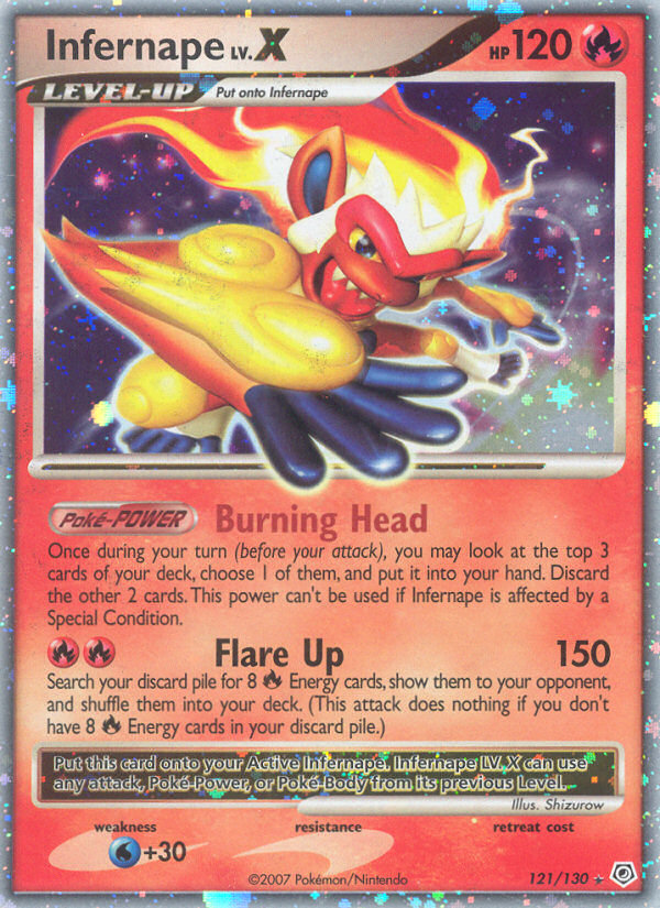 Infernape LV.X (121/130) [Diamond & Pearl: Base Set] | Good Games Cannington