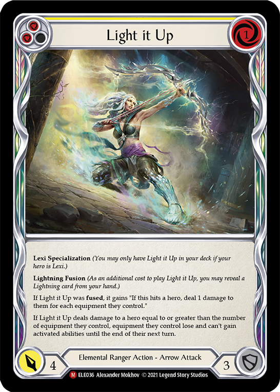 Light it Up [ELE036] (Tales of Aria)  1st Edition Rainbow Foil | Good Games Cannington