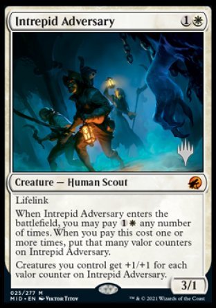 Intrepid Adversary (Promo Pack) [Innistrad: Midnight Hunt Promos] | Good Games Cannington