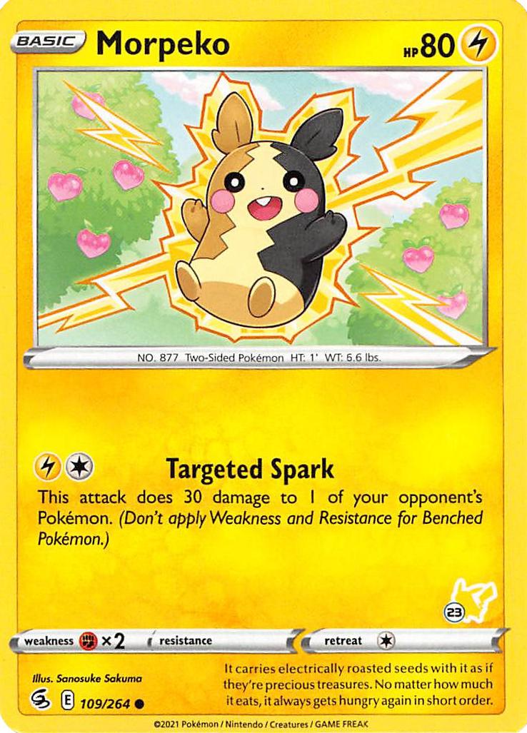 Morpeko (109/264) (Pikachu Stamp #23) [Battle Academy 2022] | Good Games Cannington