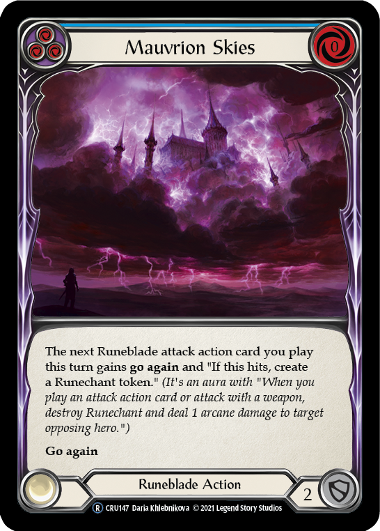 Mauvrion Skies (Blue) [U-CRU147-RF] Unlimited Rainbow Foil | Good Games Cannington