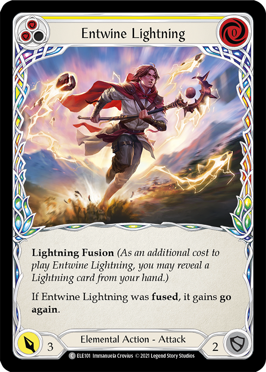 Entwine Lightning (Yellow) [ELE101] (Tales of Aria)  1st Edition Rainbow Foil | Good Games Cannington