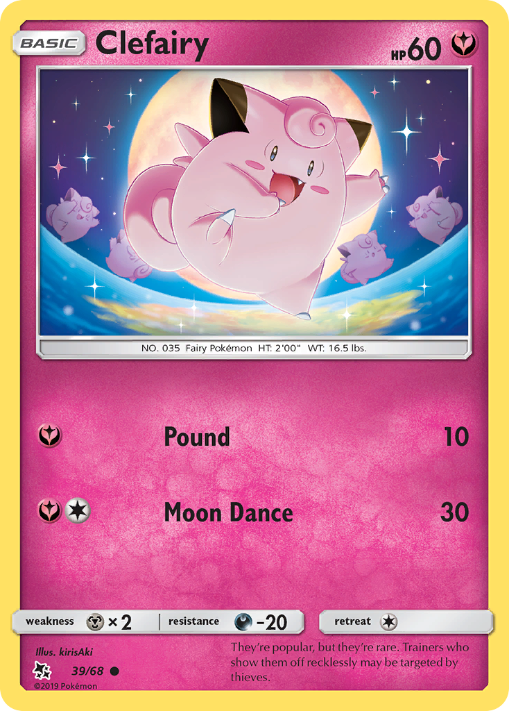 Clefairy (39/68) [Sun & Moon: Hidden Fates] | Good Games Cannington