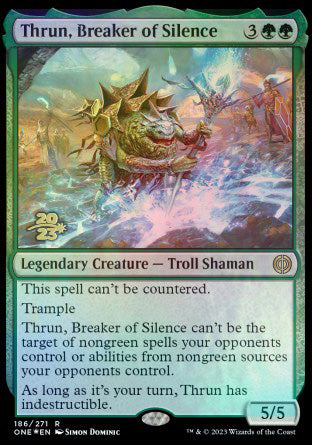 Thrun, Breaker of Silence [Phyrexia: All Will Be One Prerelease Promos] | Good Games Cannington