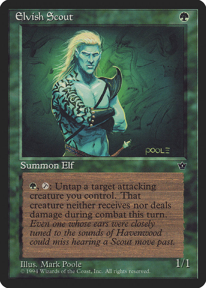 Elvish Scout (Mark Poole) [Fallen Empires] | Good Games Cannington