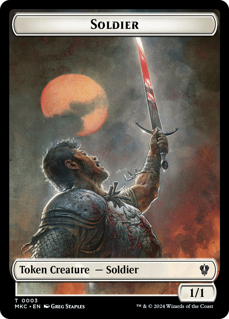 Construct // Soldier Double-Sided Token [Murders at Karlov Manor Commander Tokens] | Good Games Cannington