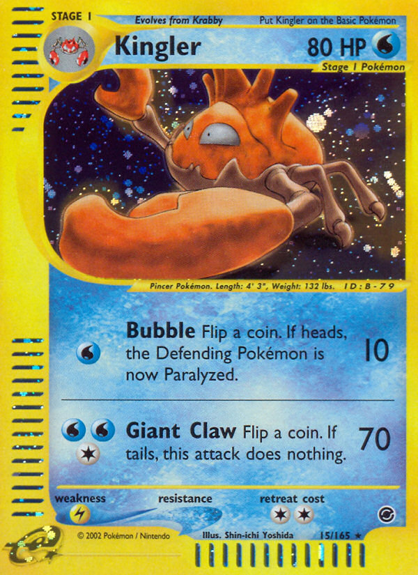 Kingler (15/165) [Expedition: Base Set] | Good Games Cannington