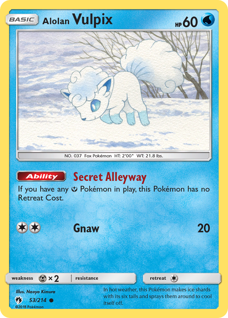 Alolan Vulpix (53/214) [Sun & Moon: Lost Thunder] | Good Games Cannington