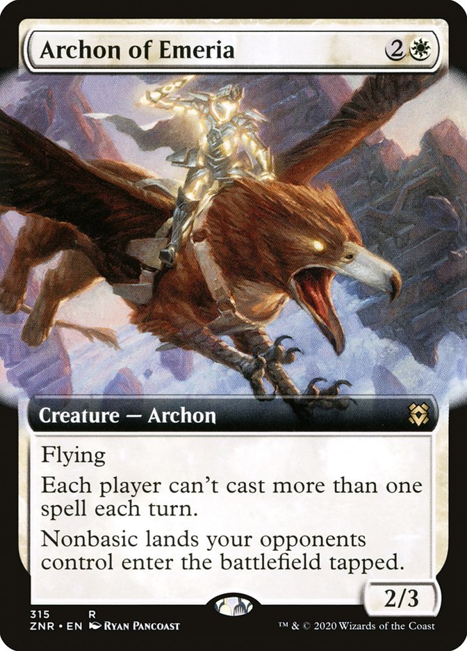 Archon of Emeria (Extended Art) [Zendikar Rising] | Good Games Cannington