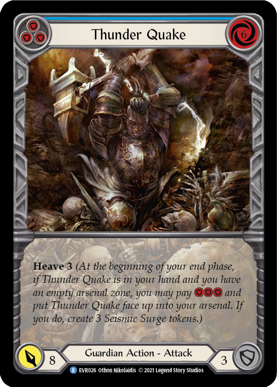 Thunder Quake (Blue) [EVR026] (Everfest)  1st Edition Extended Art Rainbow Foil | Good Games Cannington