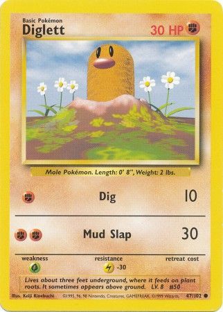 Diglett (47/102) [Base Set Unlimited] | Good Games Cannington
