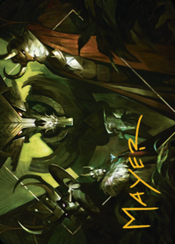 Meeting of the Five Art Card (Gold-Stamped Signature) [Streets of New Capenna Art Series] | Good Games Cannington