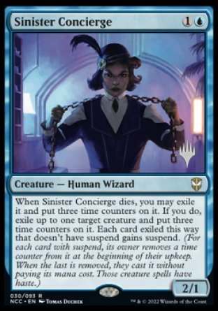 Sinister Concierge (Promo Pack) [Streets of New Capenna Commander Promos] | Good Games Cannington
