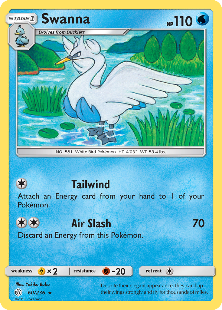 Swanna (60/236) [Sun & Moon: Cosmic Eclipse] | Good Games Cannington