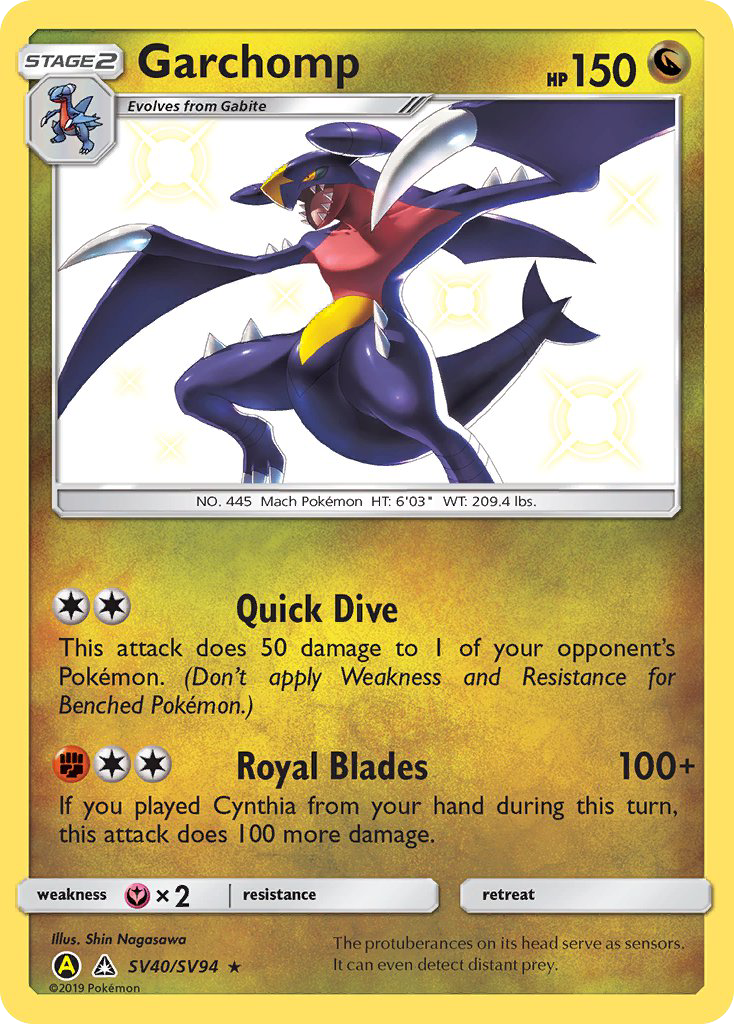 Garchomp (SV40/SV94) [Sun & Moon: Hidden Fates - Shiny Vault] | Good Games Cannington