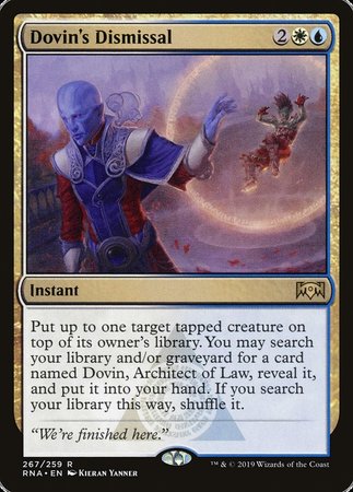Dovin's Dismissal [Ravnica Allegiance] | Good Games Cannington