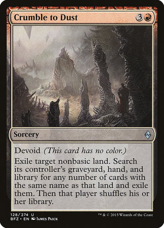 Crumble to Dust [Battle for Zendikar] | Good Games Cannington