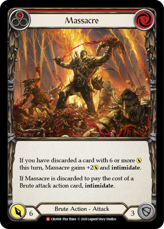 Massacre [CRU008] 1st Edition Rainbow Foil | Good Games Cannington
